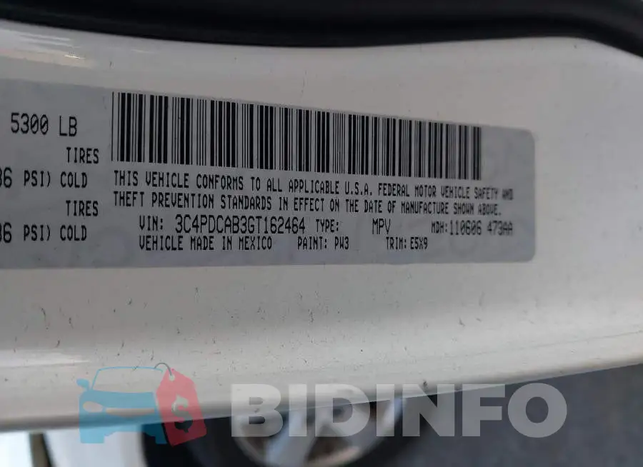 3C4PDCAB3GT162464 Photo# 9