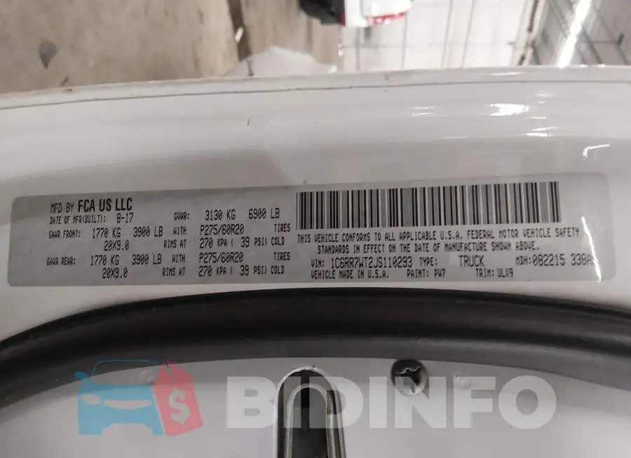 1C6RR7WT2JS110293 Photo# 9