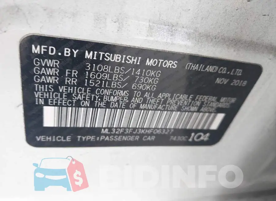 ML32F3FJ3KHF06327 Photo# 9