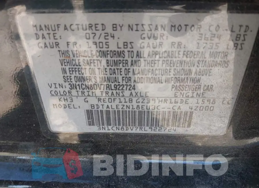 3N1CN8DV7RL922724 Photo# 9