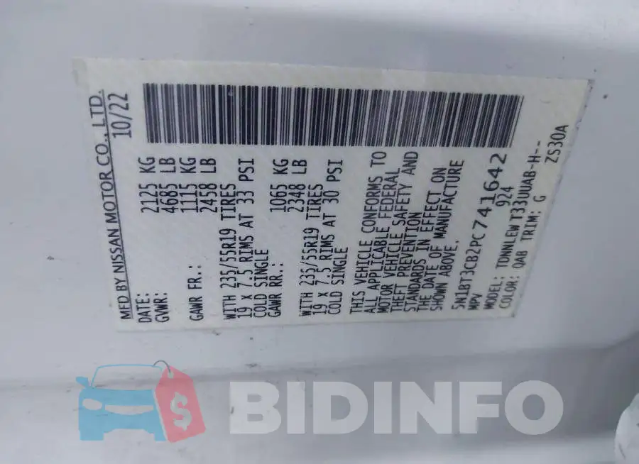 5N1BT3CB2PC741642 Photo# 9