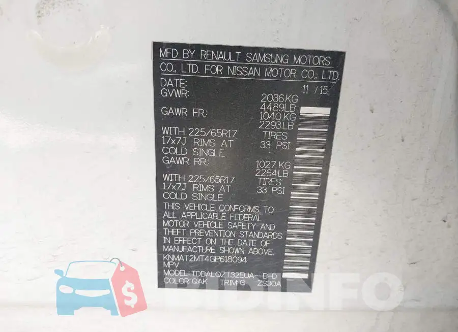 KNMAT2MT4GP618094 Photo# 9