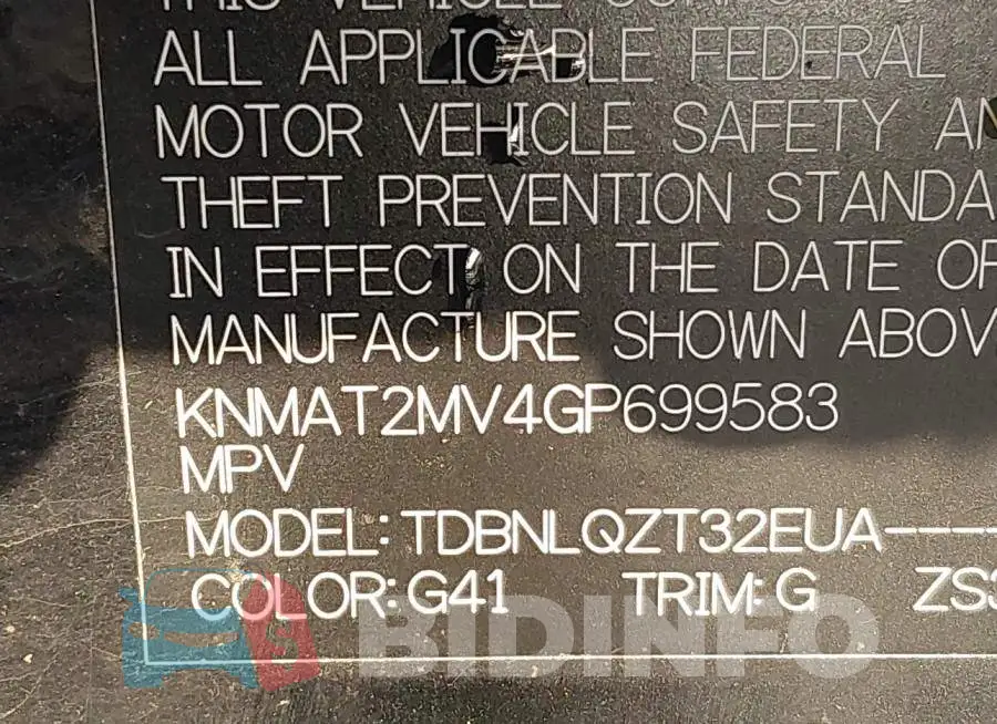 KNMAT2MV4GP699583 Photo# 9