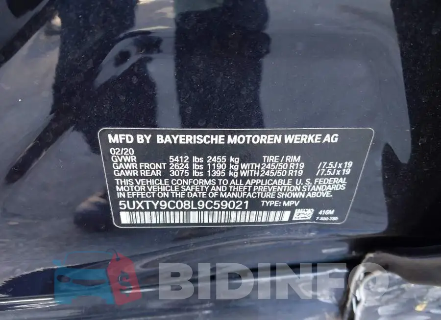 5UXTY9C08L9C59021 Photo# 9