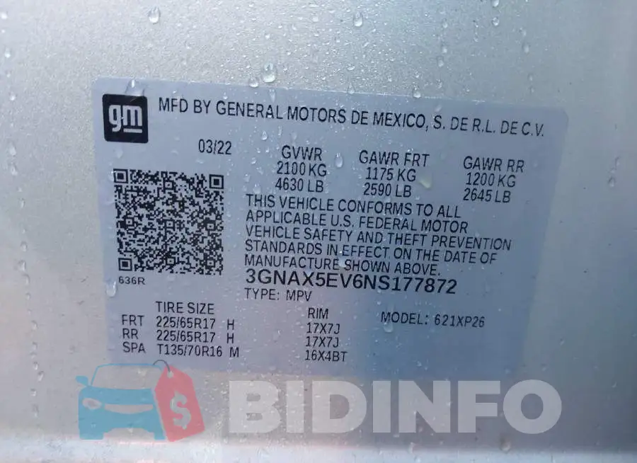 3GNAX5EV6NS177872 Photo# 9