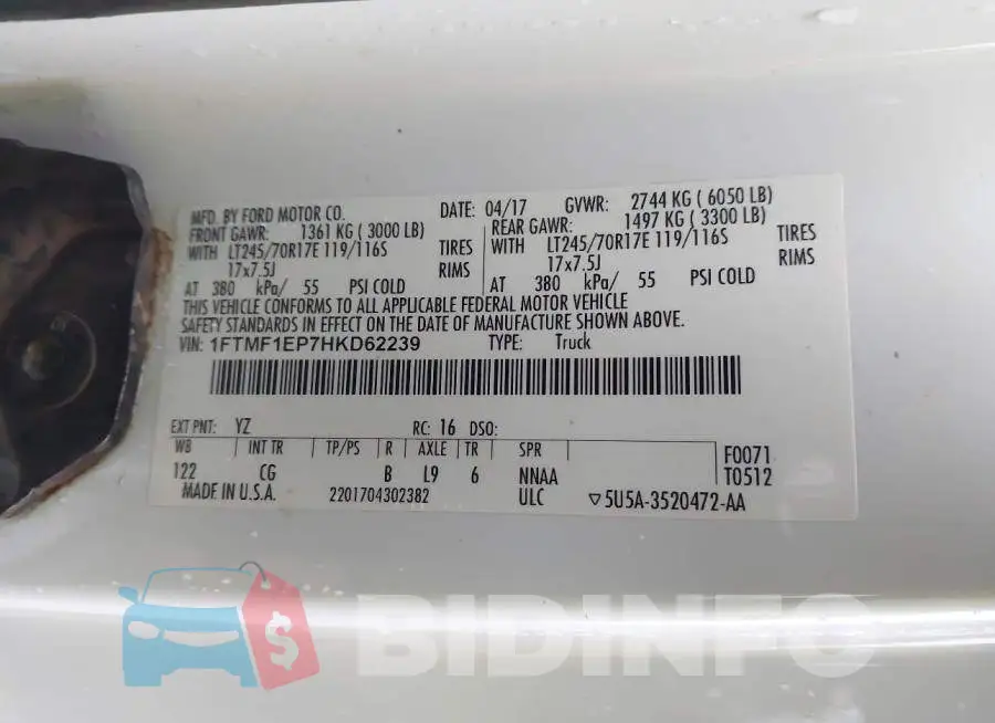 1FTMF1EP7HKD62239 Photo# 9