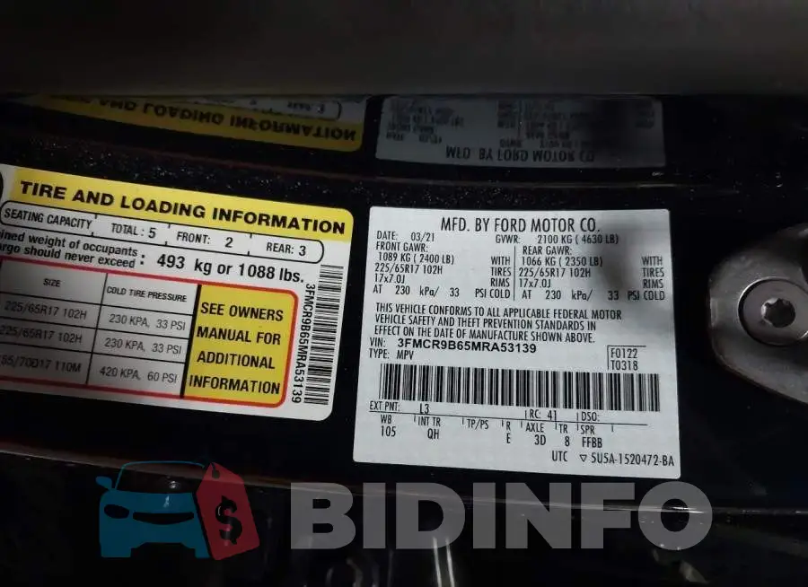 3FMCR9B65MRA53139 Photo# 9