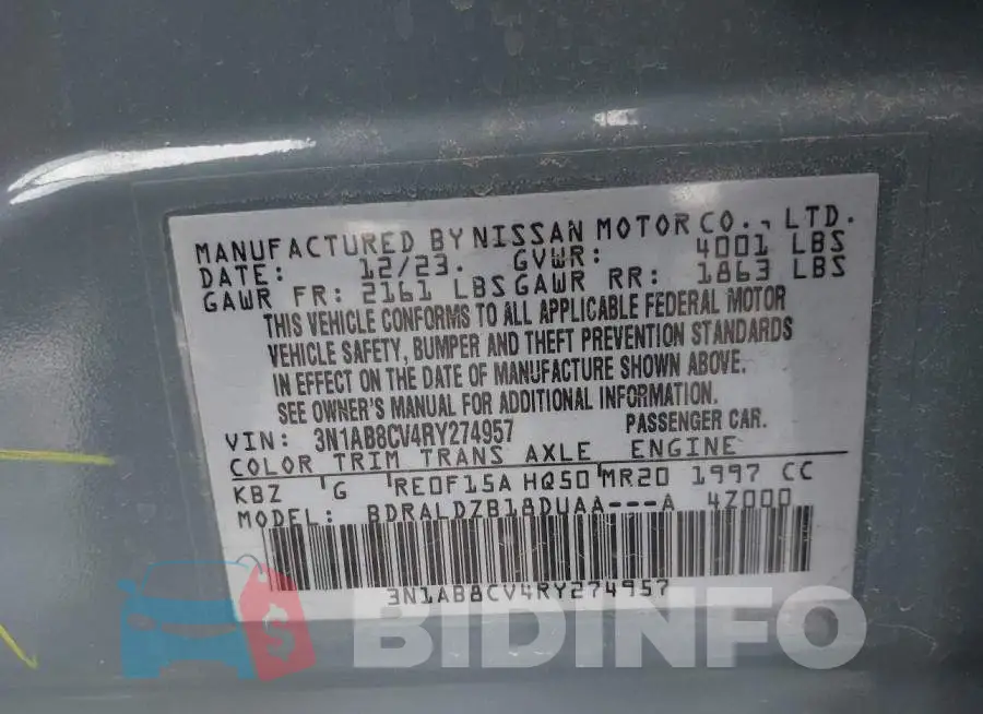 3N1AB8CV4RY274957 Photo# 9