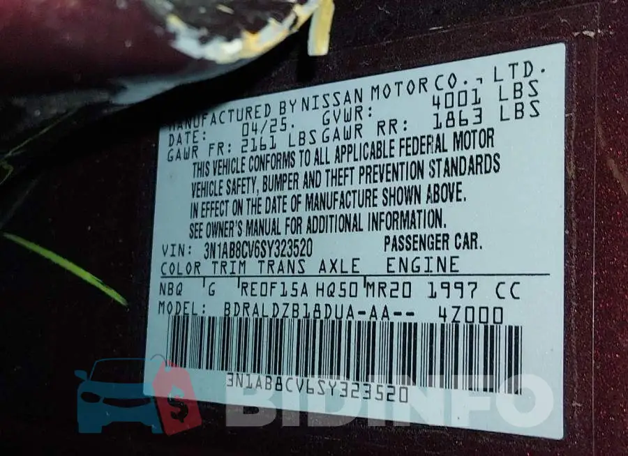 3N1AB8CV6SY323520 Photo# 9