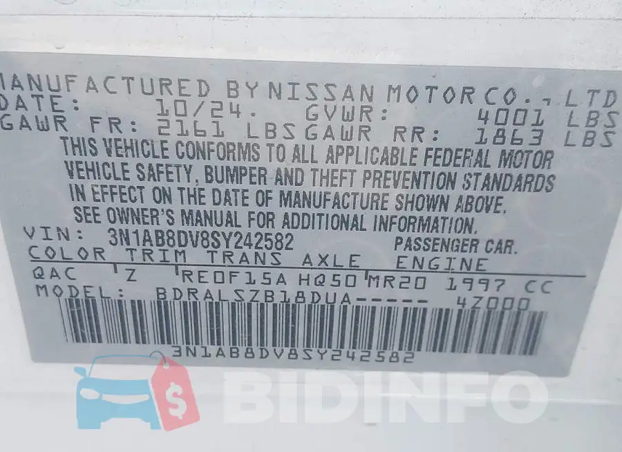3N1AB8DV8SY242582 Photo# 9