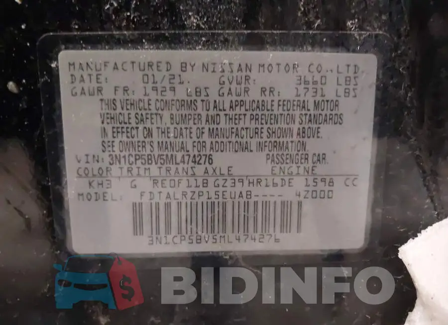 3N1CP5BV5ML474276 Photo# 9