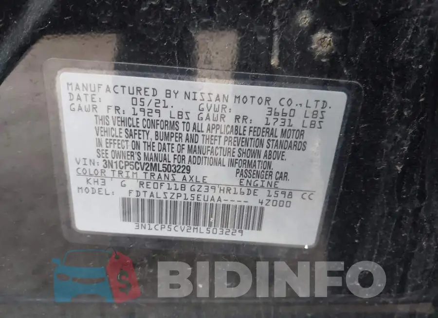 3N1CP5CV2ML503229 Photo# 9
