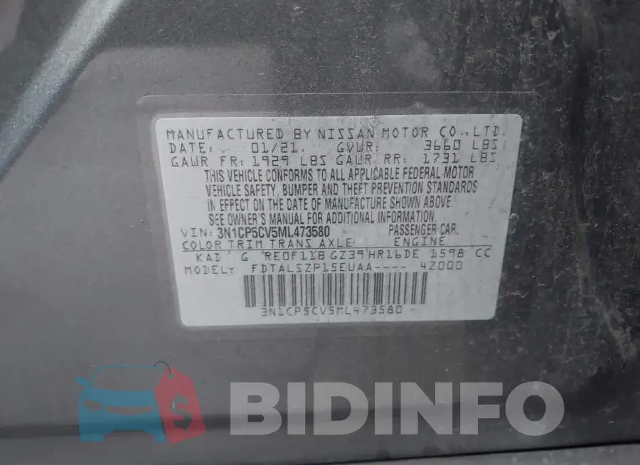 3N1CP5CV5ML473580 Photo# 9