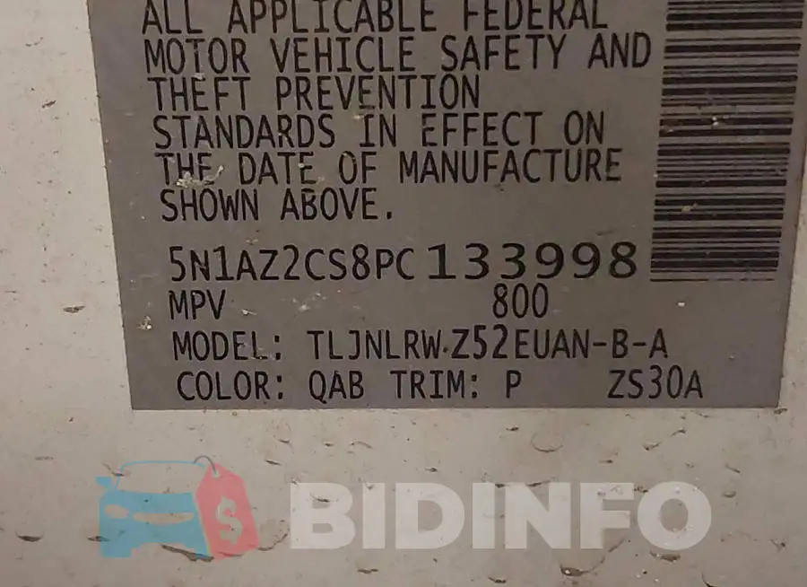 5N1AZ2CS8PC133998 Photo# 9