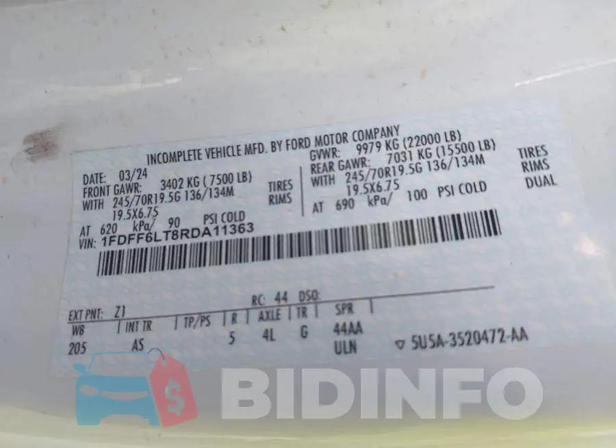 1FDFF6LT8RDA11363 Photo# 8