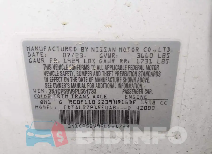 3N1CP5BV9PL561733 Photo# 9