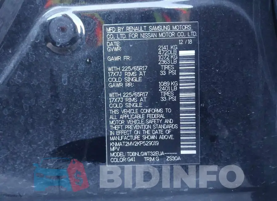 KNMAT2MV2KP529019 Photo# 9