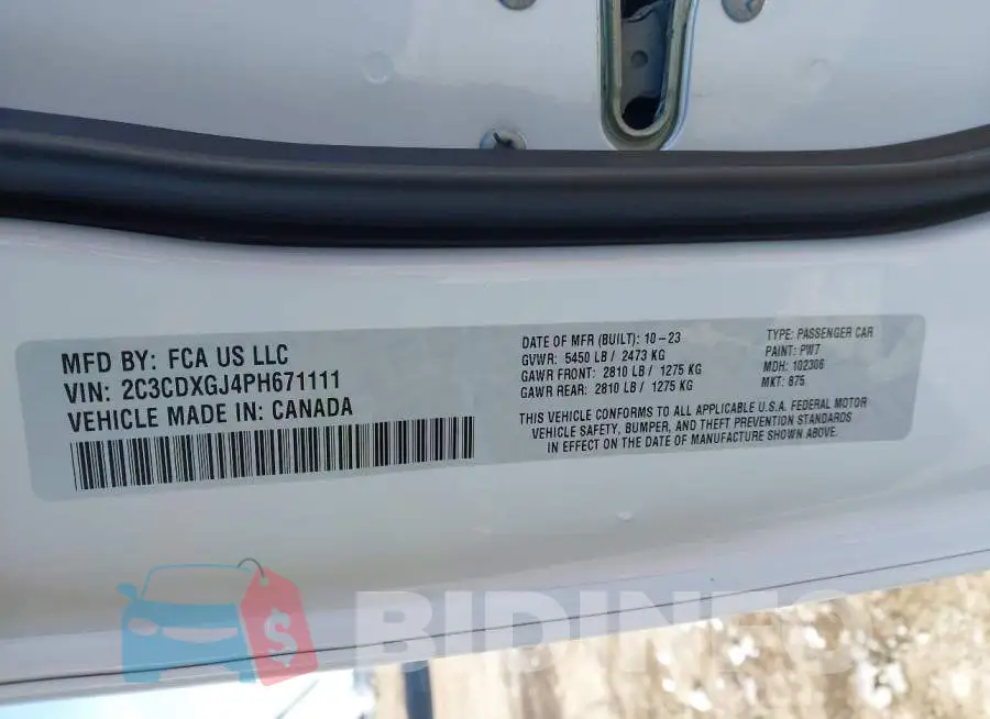 2C3CDXGJ4PH671111 Photo# 9