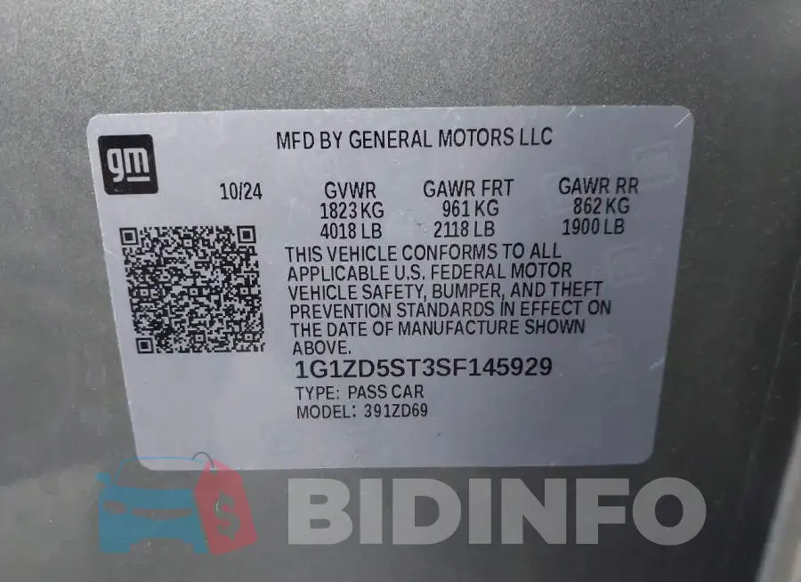 1G1ZD5ST3SF145929 Photo# 9