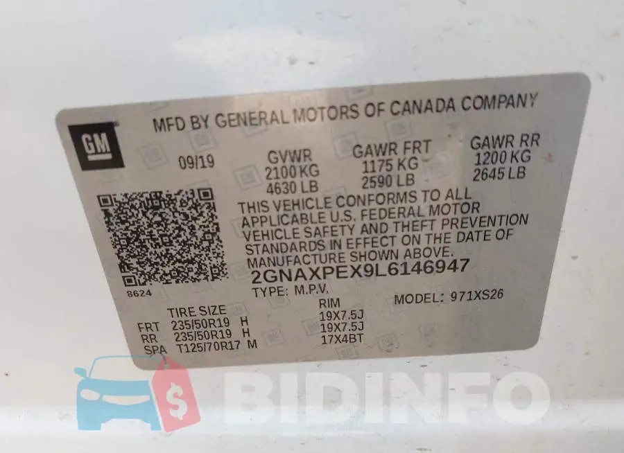 2GNAXPEX9L6146947 Photo# 9