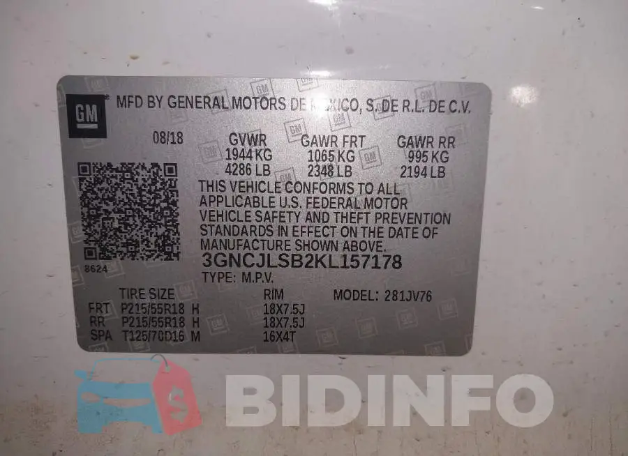 3GNCJLSB2KL157178 Photo# 9