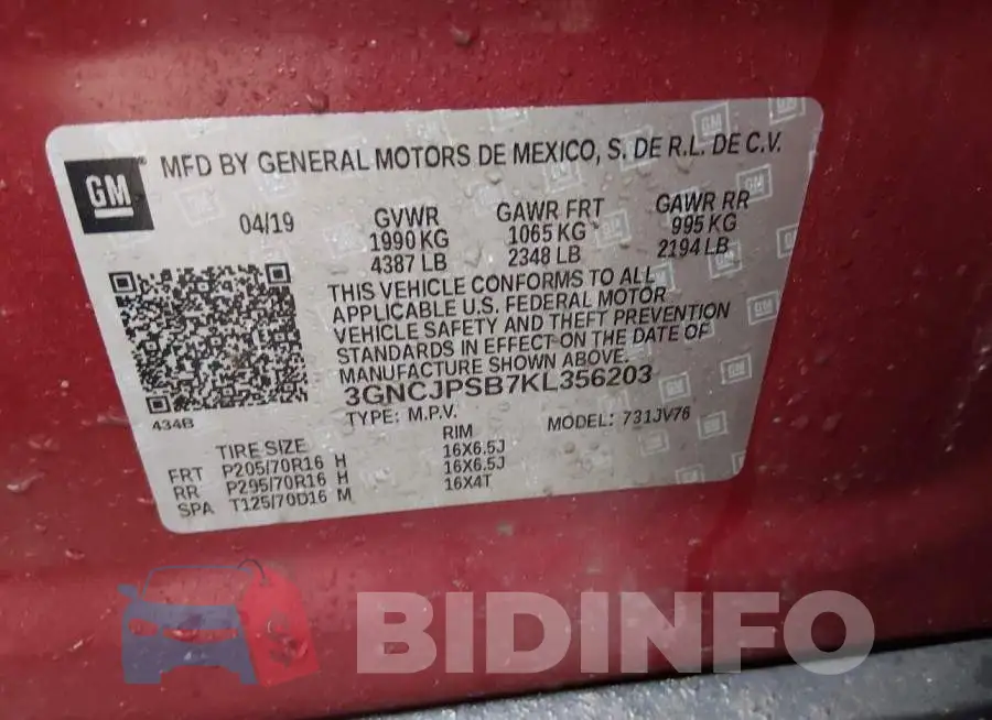 3GNCJPSB7KL356203 Photo# 9