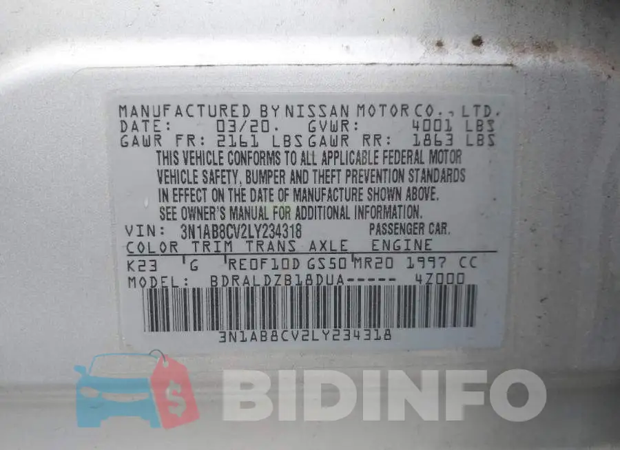 3N1AB8CV2LY234318 Photo# 9