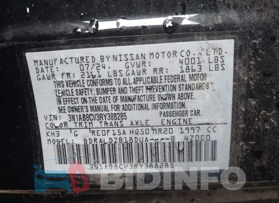 3N1AB8CV3RY388285 Photo# 9