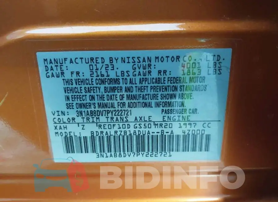 3N1AB8DV7PY222721 Photo# 9