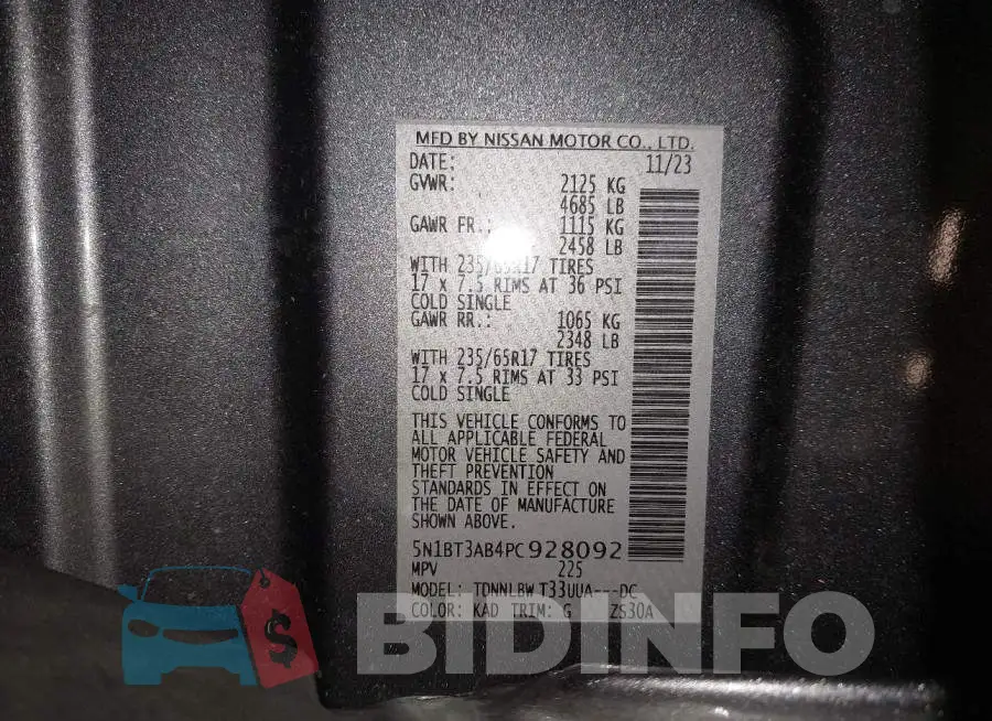 5N1BT3AB4PC928092 Photo# 9