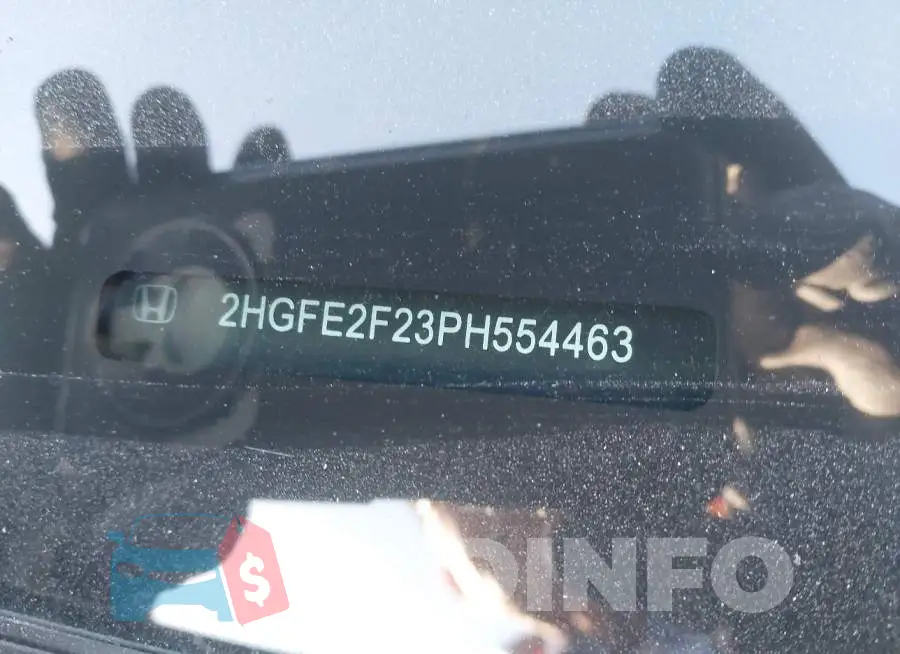 2HGFE2F23PH554463 Photo# 9