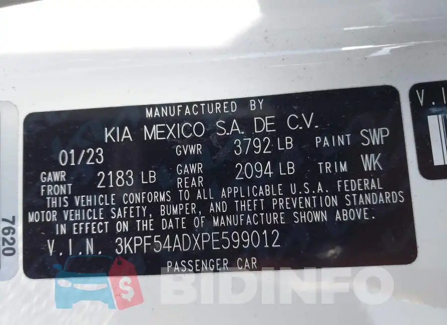3KPF54ADXPE599012 Photo# 9