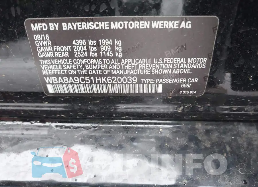 WBA8A9C51HK620039 Photo# 9