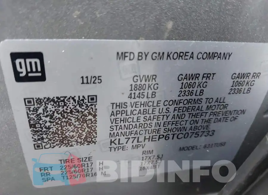 KL77LHEP6TC075733 Photo# 9