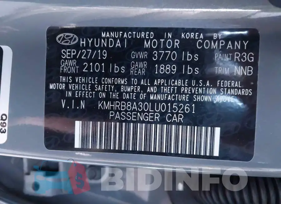 KMHRB8A30LU015261 Photo# 9