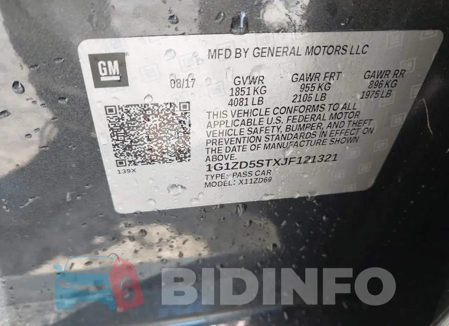 1G1ZD5STXJF121321 Photo# 9