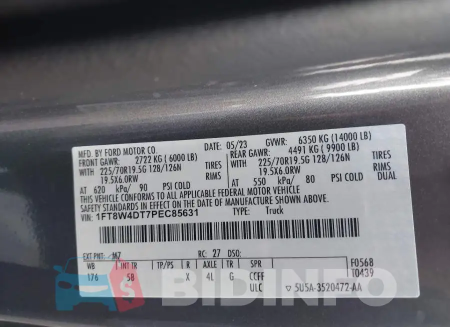 1FT8W4DT7PEC85631 Photo# 8