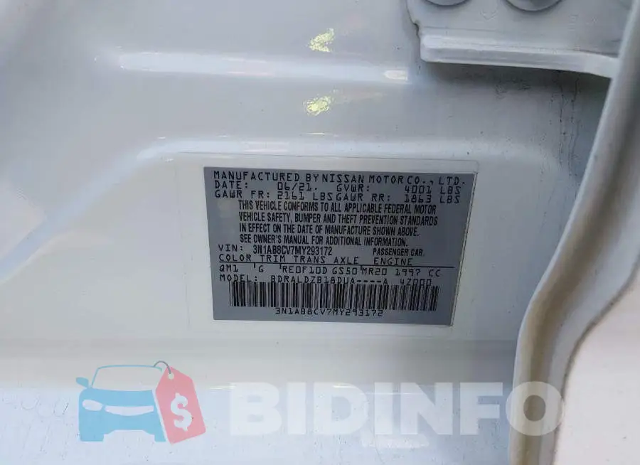 3N1AB8CV7MY293172 Photo# 9