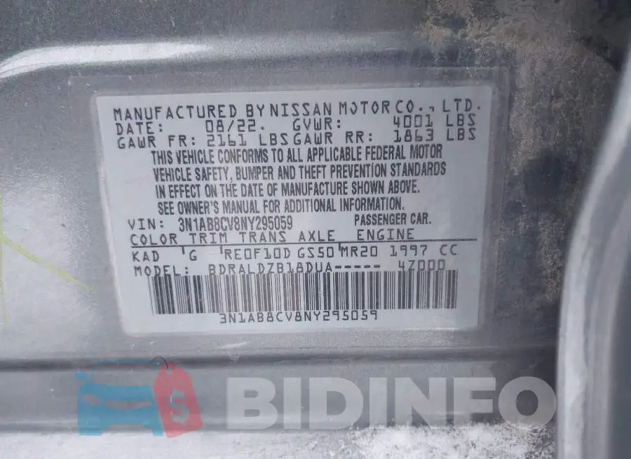 3N1AB8CV8NY295059 Photo# 9