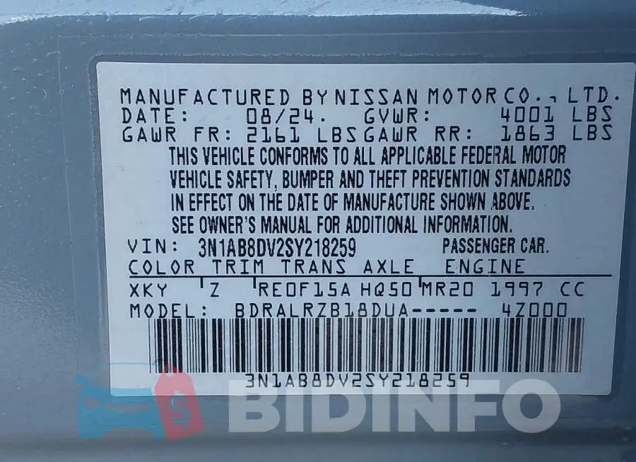 3N1AB8DV2SY218259 Photo# 9