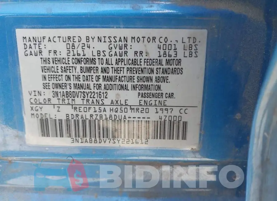 3N1AB8DV7SY221612 Photo# 9