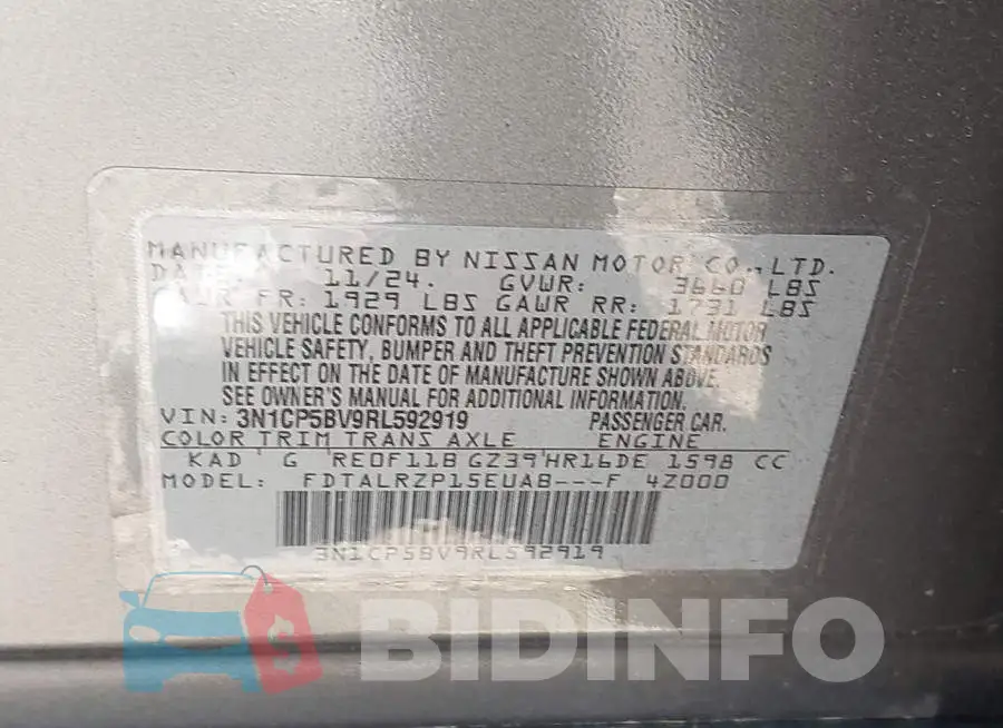 3N1CP5BV9RL592919 Photo# 9