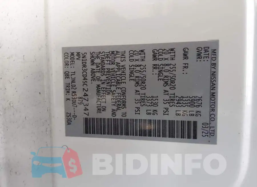 5N1DR3CD4SC247347 Photo# 9