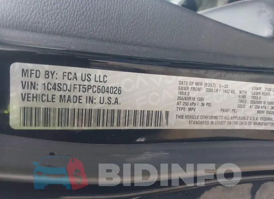1C4SDJFT5PC604026 Photo# 9