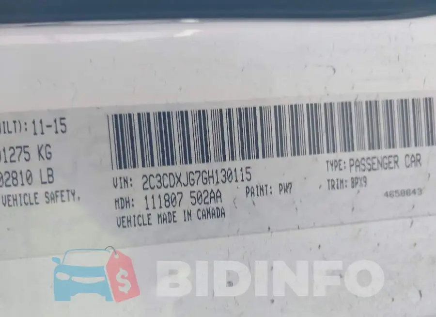 2C3CDXJG7GH130115 Photo# 9