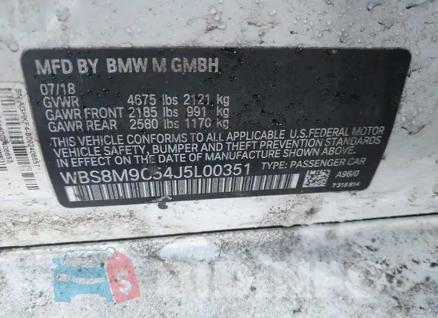 WBS8M9C54J5L00351 Photo# 9