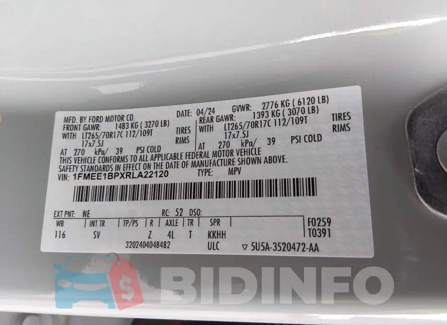1FMEE1BPXRLA22120 Photo# 9