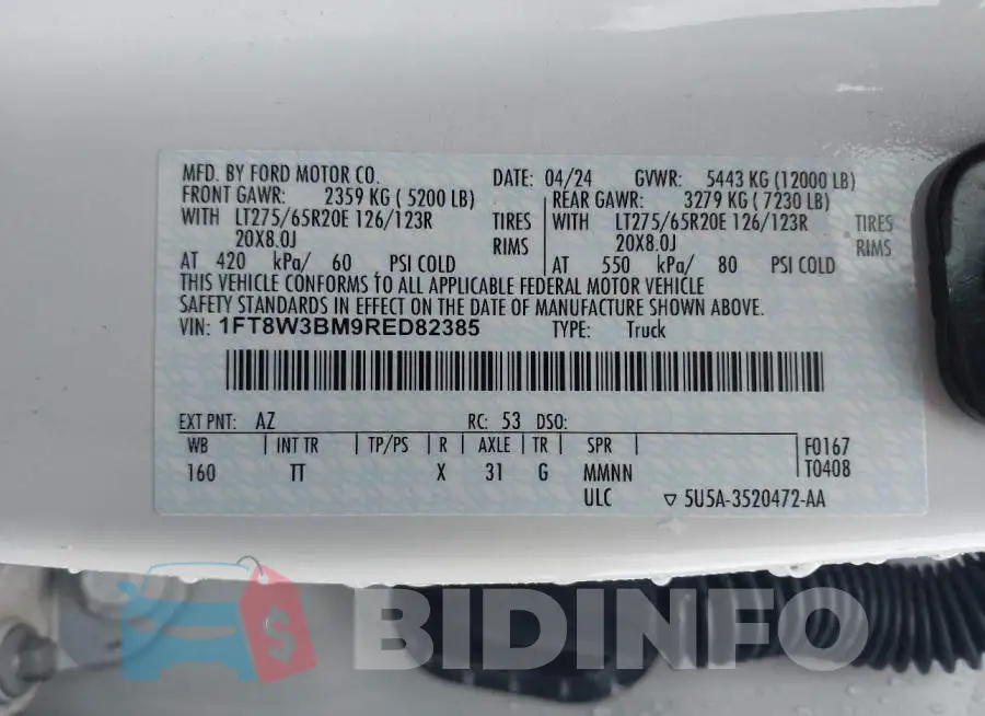 1FT8W3BM9RED82385 Photo# 8