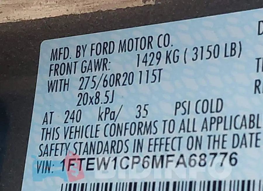 1FTEW1CP6MFA68776 Photo# 9