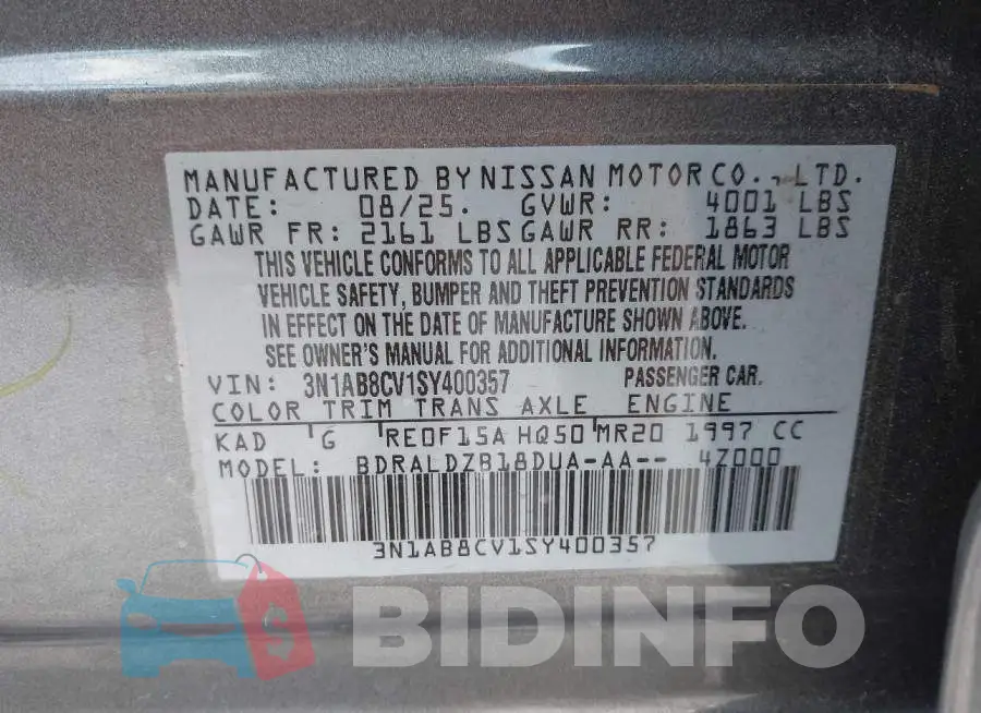 3N1AB8CV1SY400357 Photo# 9